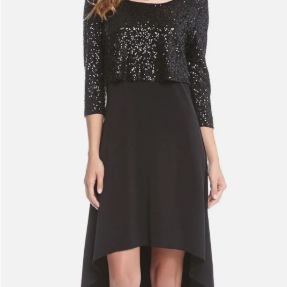 🔥Karen Kane hi low Dress with Sequined top🔥